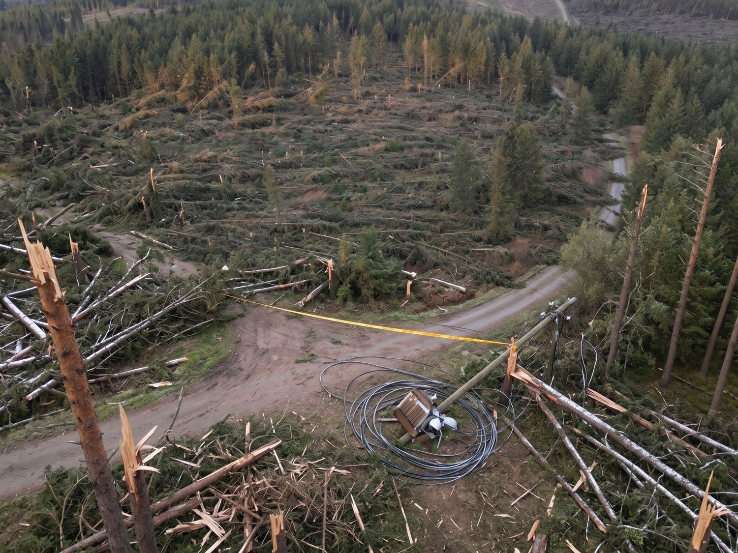 Vētras bojājumu dokumentācija ar dronu